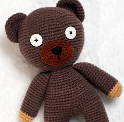 Mr Bean teddy bear crochet doll amigurumi pattern