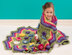 Flower Garden Throw in Red Heart With Love Solids - LW4687 - Downloadable PDF