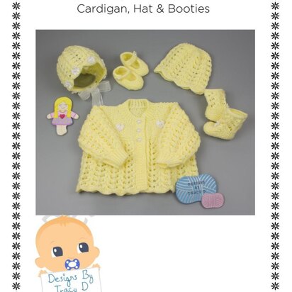 Evie baby knitting pattern matinee coat, bonnet, shoes/booties