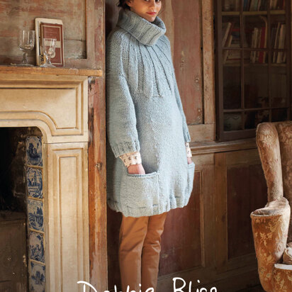 "Danielle Sweater" - Sweater Knitting Pattern For Women in Debbie Bliss Paloma - DBS015