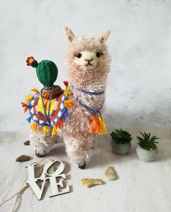 Knitting Pattern - llama alpaca soft toy from yarn