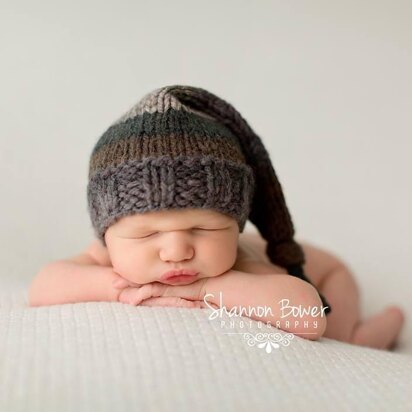 #7 Newborn knitted stocking cap