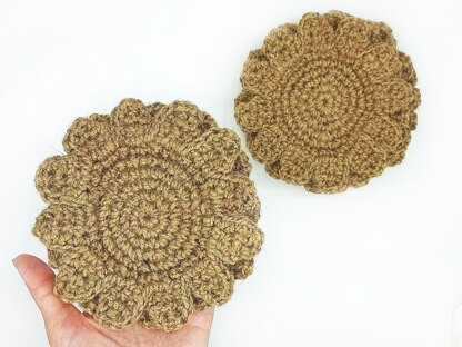 Jute sunflower coasters