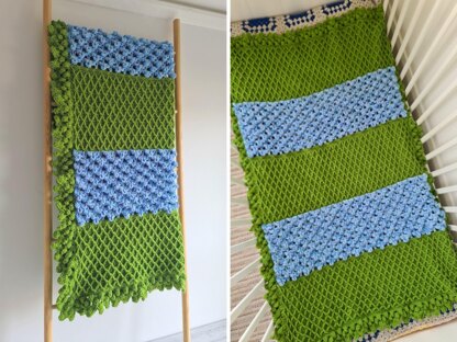 Trellis Flowers Baby Blanket Afghan