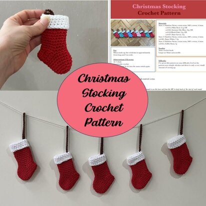 Christmas Stocking Decoration Crochet Pattern