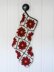 Poinsettia Granny Square Christmas Stocking