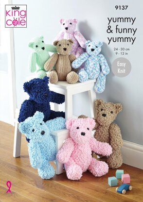 Teddies in King Cole Yummy and Funny Yummy - 9137 - Downloadable PDF