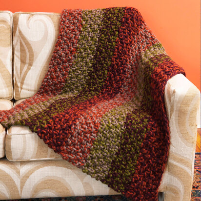 Bells Lake Afghan in Lion Brand Wool-Ease Thick & Quick - 90323AD