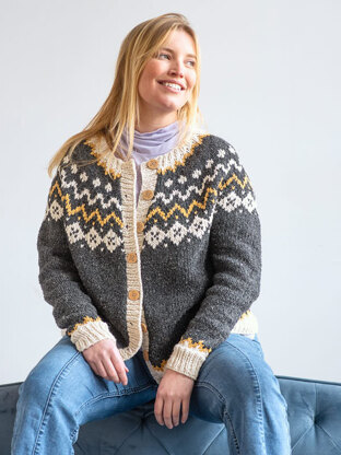 Robette Cardigan in Berroco Remix Chunky - Downloadable PDF