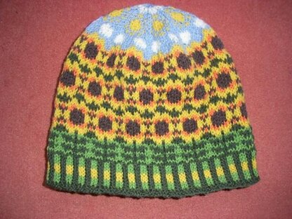 Sunflower beanie