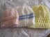 Baby Hat Trio - straight needles DK knitting pattern premature early small baby newborn-3 months