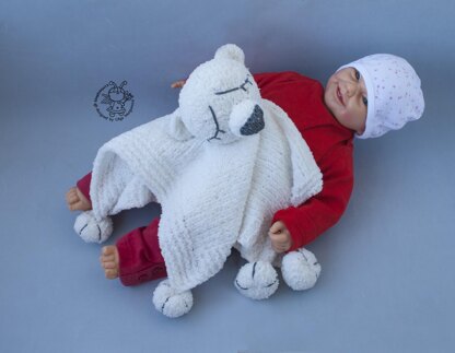 Polar Bear Baby Lace Blanket