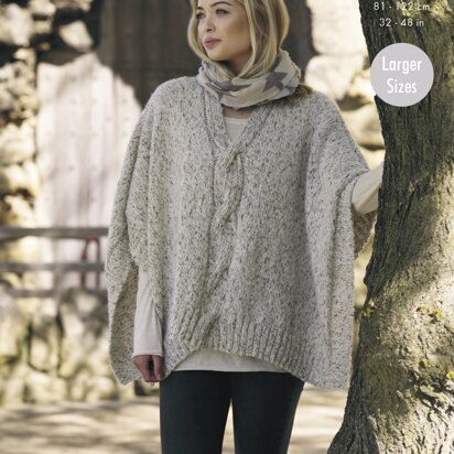 Ladies Ponchos in King Cole Indulge Chunky - 4861 - Downloadable PDF - knitting pattern