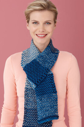 Berry Sparkle Scarf in Lion Brand Vanna's Choice and Vanna's Glamour - L0417B