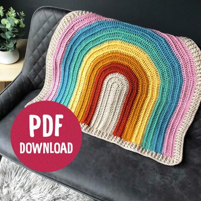 Great Granny Crochet Blanket Kit Cheerful Colours Rainbow Yarn