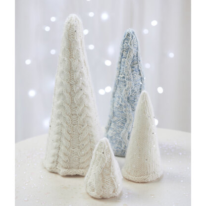 1176K White Pines (Knit) - Decorations Knitting Pattern for Christmas in Valley Yarns Northampton