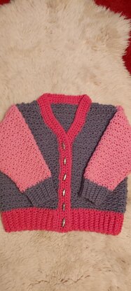 Bella's multi coloured cardigan