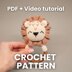 Lion baby rattle amigurumi