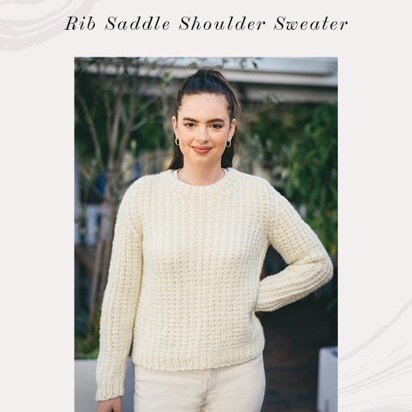 2113 Rib Saddle Shoulder Sweater