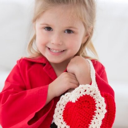 Here's My Heart Gift Bag in Red Heart Soft Solids - LW3993