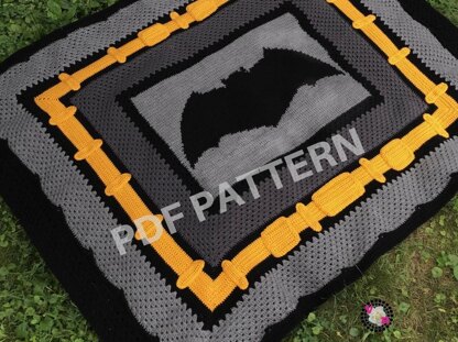 Justice League Batman Blanket Crochet pattern by My VictoriaRose |  LoveCrafts