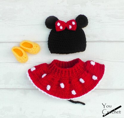 Minnie Mouse Diaper Cover Skirt Set