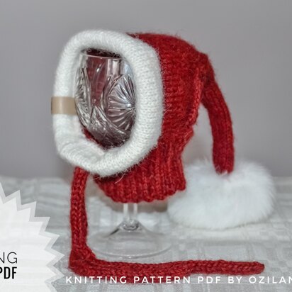 Santa dog hat - knitting pattern