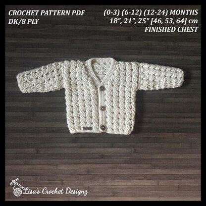 Caleb Cabled Baby Cardigan