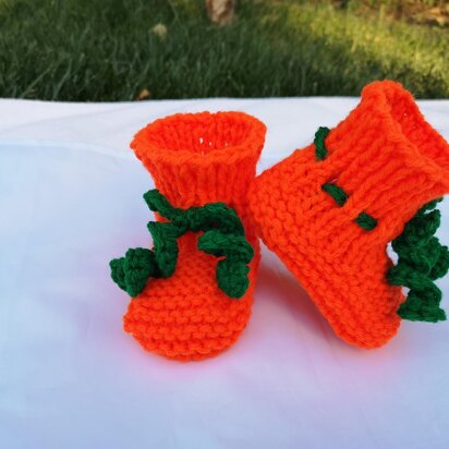 Pumpkin Baby Booties