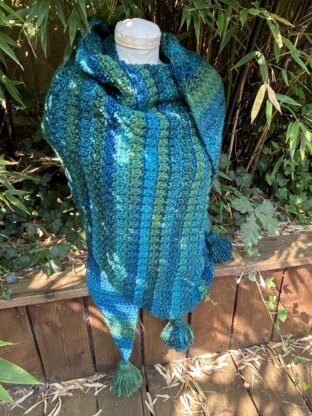 Pebble Beach Side to Side Shawl