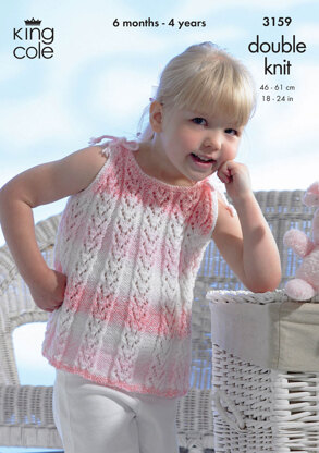 Sun Top and Cardigan in King Cole Melody DK - 3159