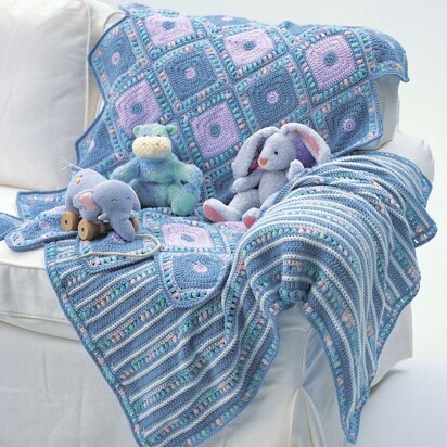 Harlequin Blanket in Bernat Softee Baby Solids