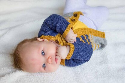 Curious baby zig zag cardigan