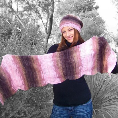 Slouchy Beanie and Scarf - knitting pattern
