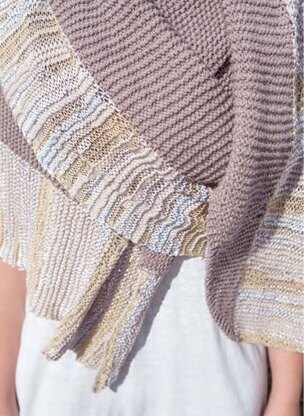 Hyssop Shawl in Berroco Maya and Mixer - Downloadable PDF