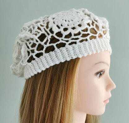 Irish lace warm hat beret