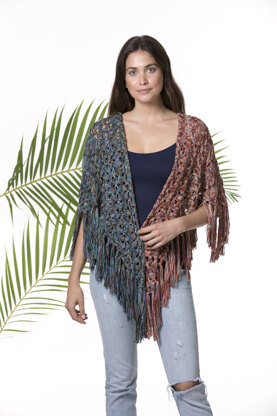 Tahki Yarns Fire Island Fringed Shawl/Bandana PDF