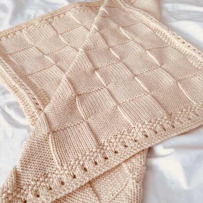 Bordered Basket Weave Blanket