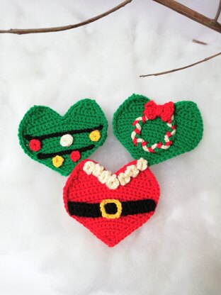 Heart Christmas ornaments