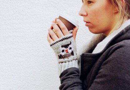 Crochet Owl Fair Isle Mitts