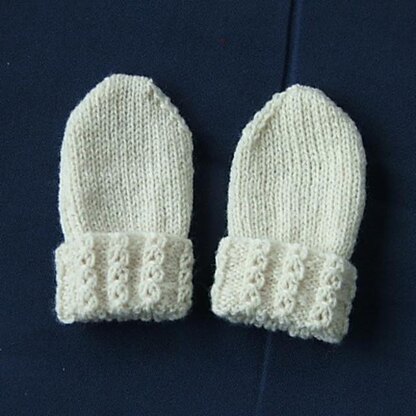 Cable Beanie, Mittens and Booties