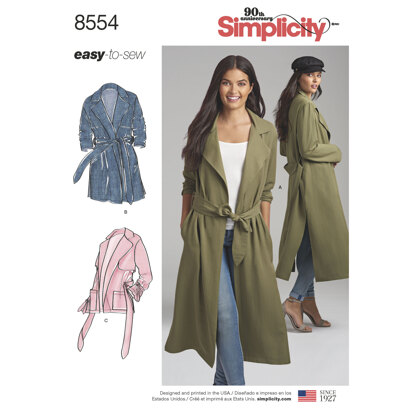 Simplicity Pattern 8554 Women’s / Petite Women’s  Coats and Jackets 8554 - Sewing Pattern