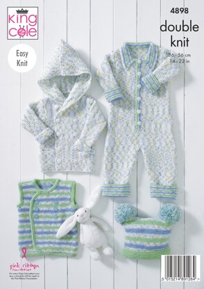 Baby Set in King Cole DK - 4898 - Downloadable PDF