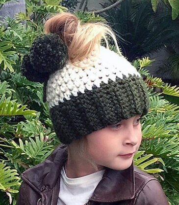 Messy Bun Beanie - Crestlynn Hat