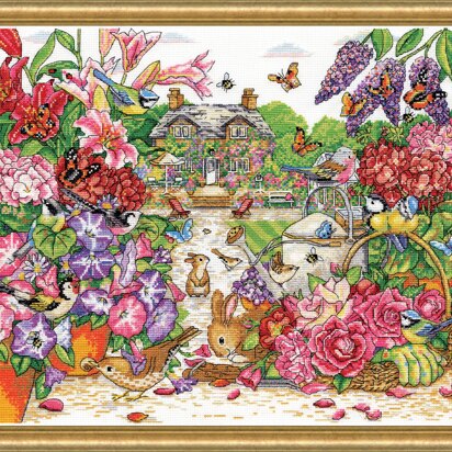 Design Works Full Bloom Garden Counted Cross Stitch Kit - 46 x 35cm