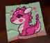 Fantasy Fuchsia Dragon Blanket Baby Girl Pink Throw C2C CROCHET PATTERN