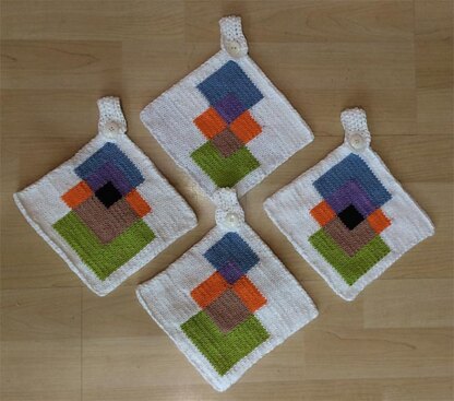 KGeometry: Four Pot Holders with Squares