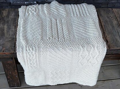 Seamless Knit Square Afghan