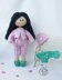 Jessica doll knitted flat