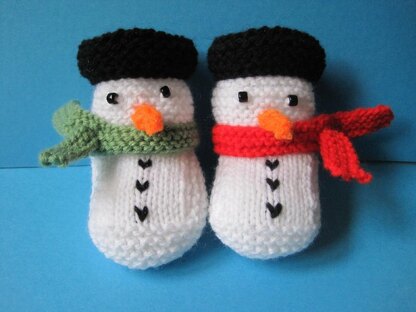 Snowman Baby Booties